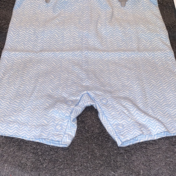 12 Month Baby  Boys Bow Tie & Suspenders Cotton Sun Suit - Picture 6 of 8
